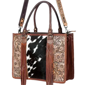 American Darling® Ladies Cowhide Brown Leather Purse ADBG230BRW