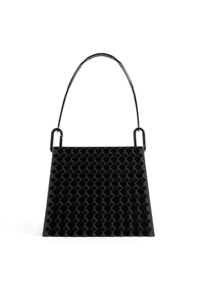 BLACK PRISM TOP HANDLE BAG