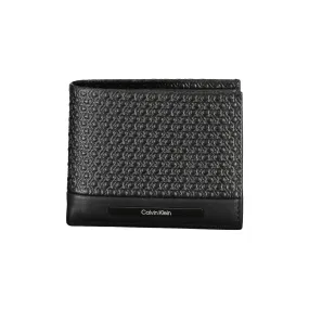 Calvin Klein Sleek Black Leather Wallet with Contrast Details