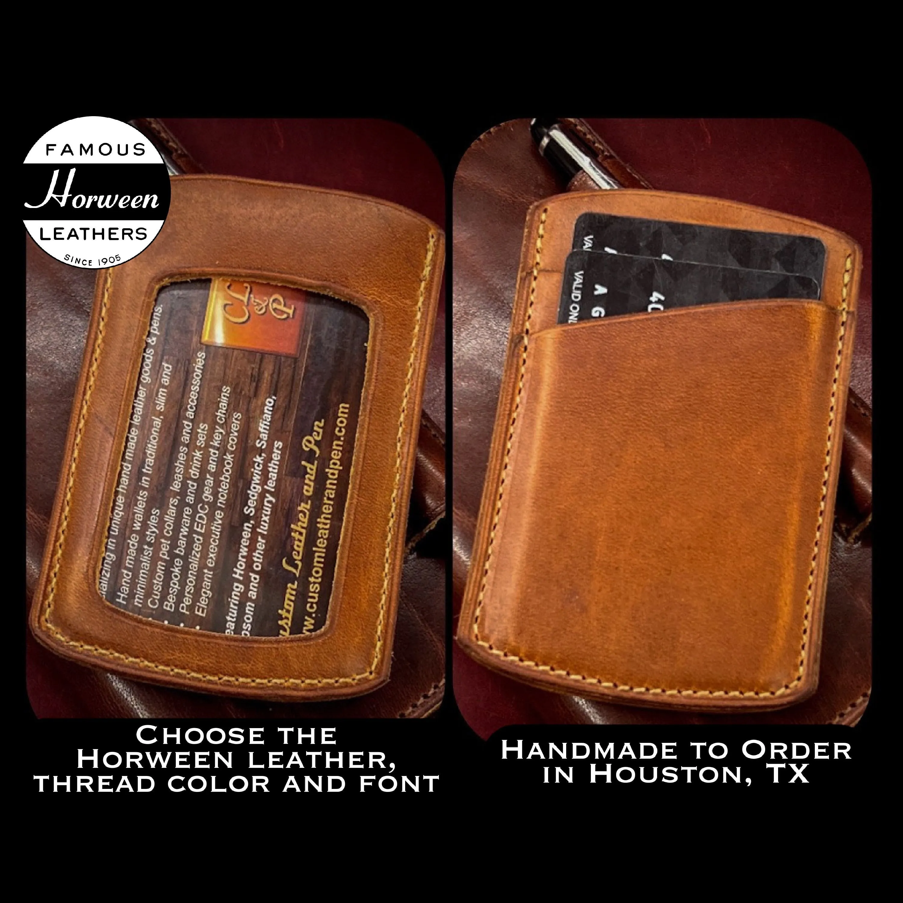 Compact Keychain Wallets in Horween Leather | Handmade to Order