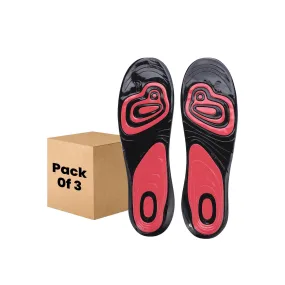 Dr Foot Dual Gel Insoles Anti-Microbial | For Walking, Running, Hiking & Regular Use | All Day Ultra Comfrort & Support & Shock Absorption With Dual Gel Technology | For Women – 1 Pair (Pack of 3)