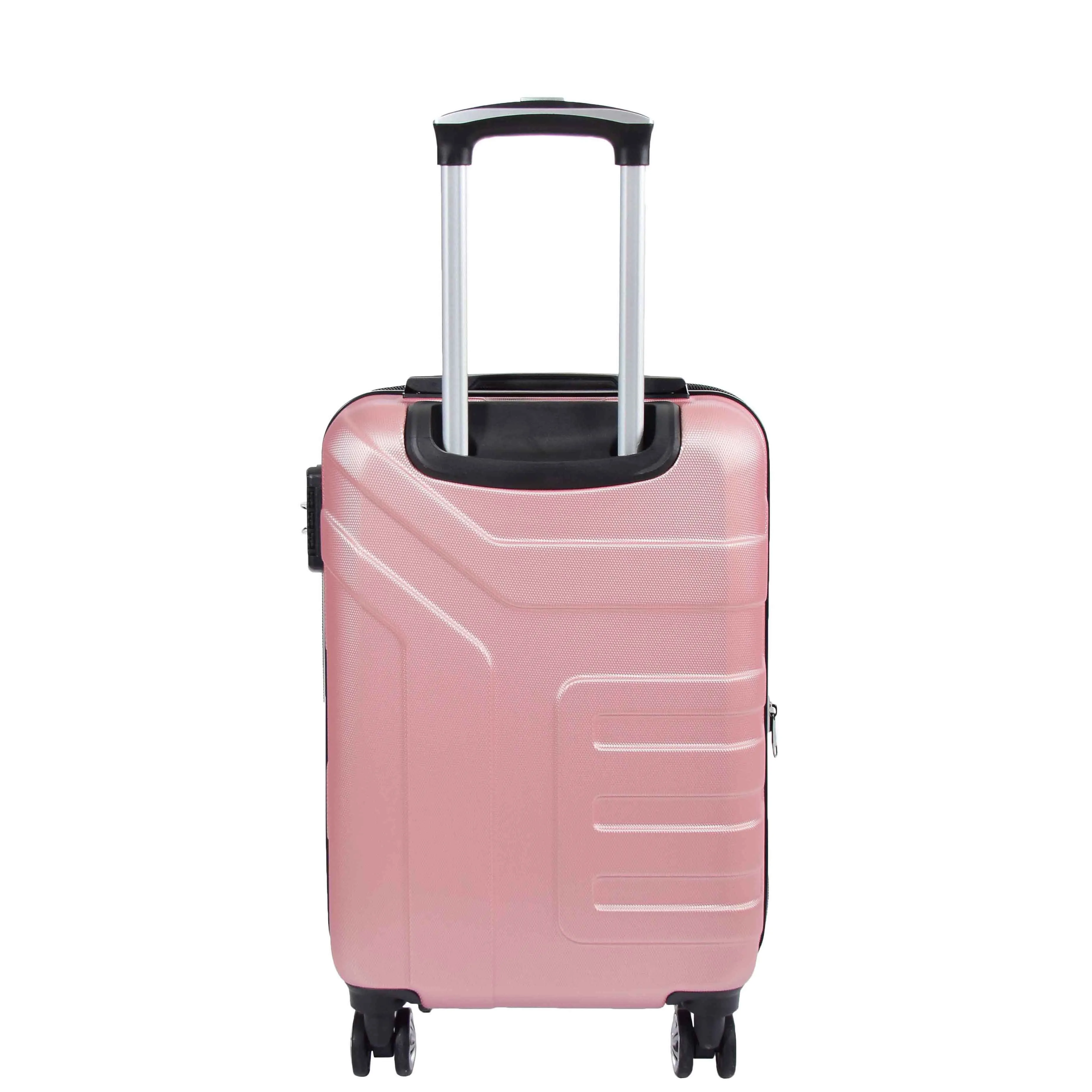 Hard Shell Cabin Bag Expandable 4 Wheeled Spinner Luggage Rio Rose Gold