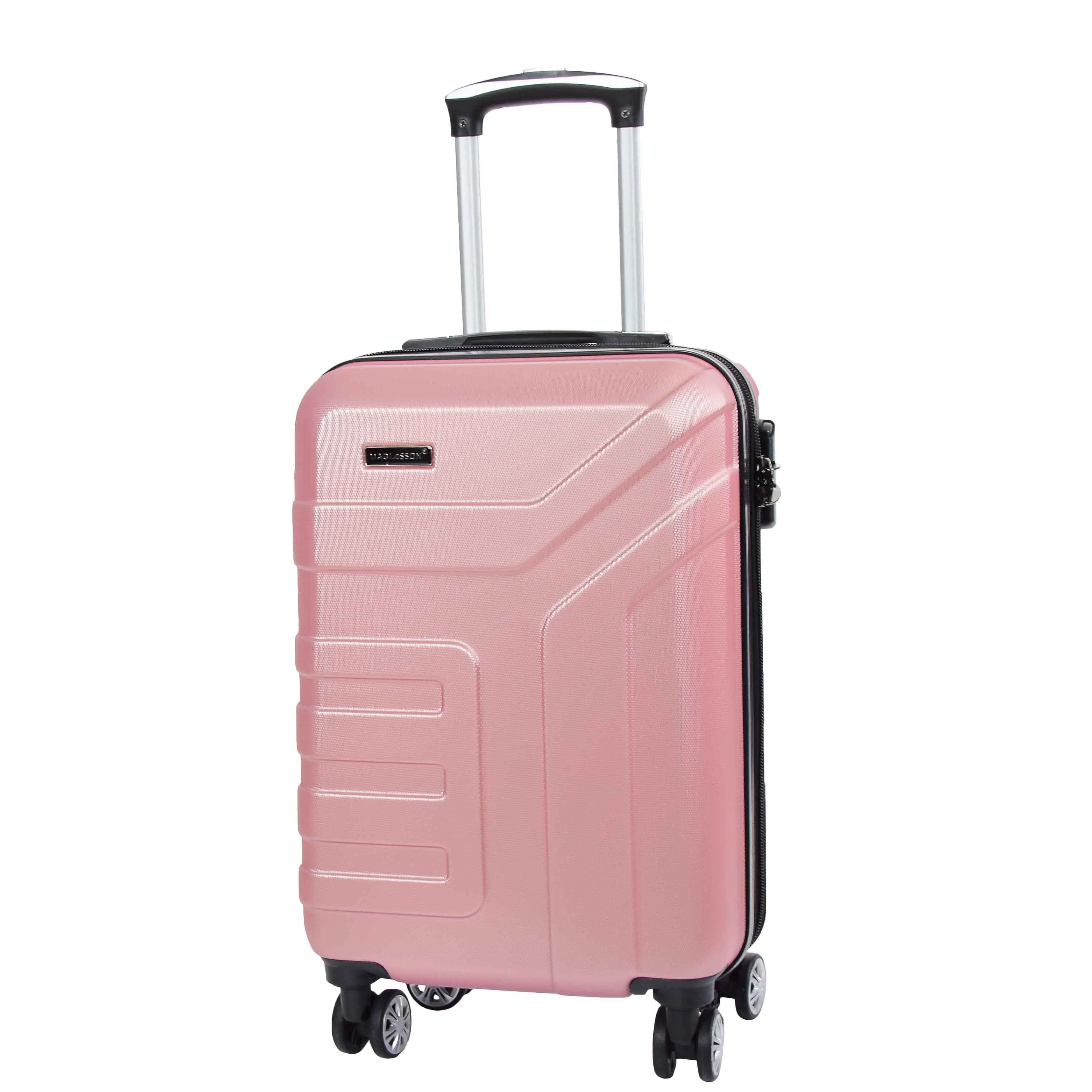 Hard Shell Cabin Bag Expandable 4 Wheeled Spinner Luggage Rio Rose Gold