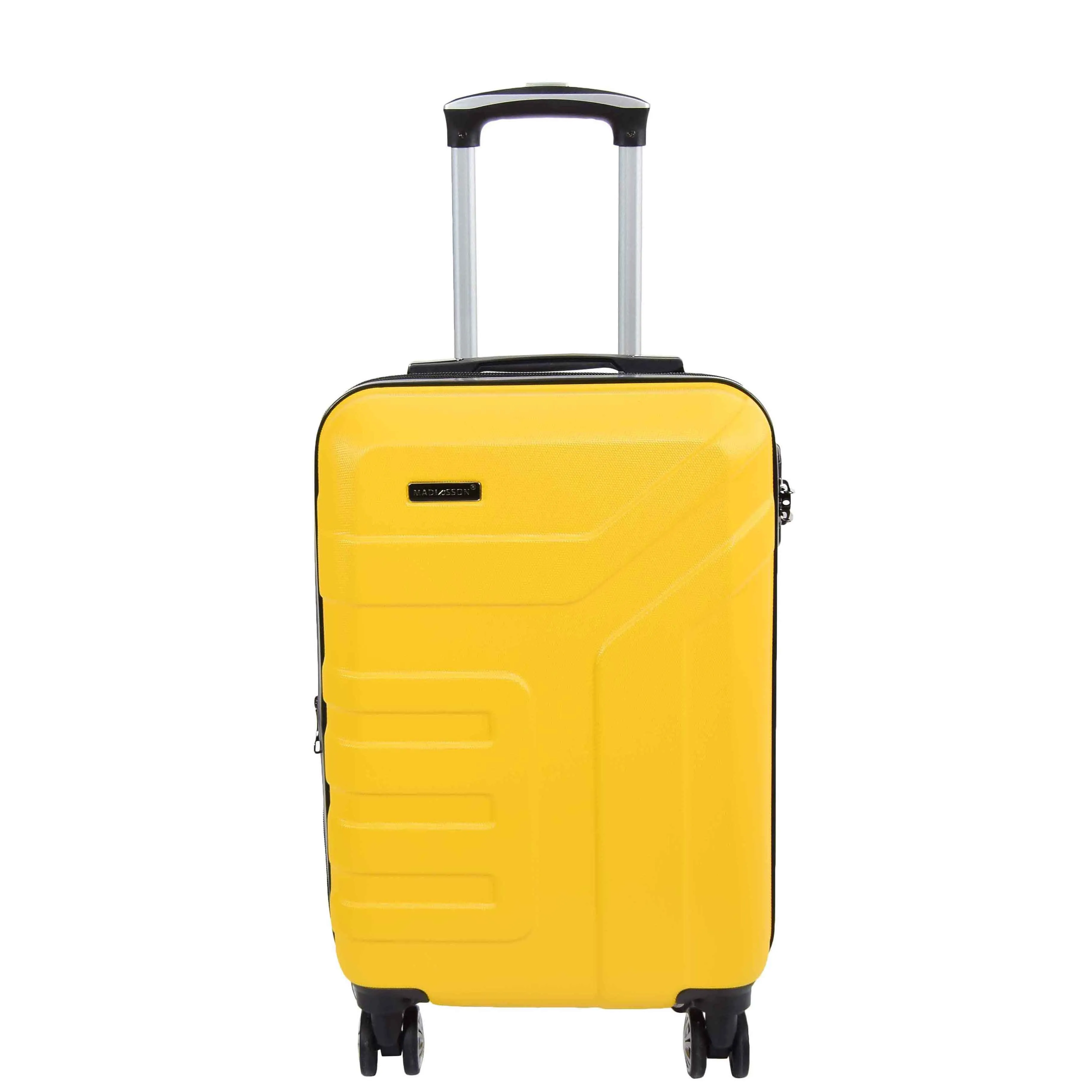 Hard Shell Cabin Bag Expandable 4 Wheeled Spinner Luggage Rio Yellow