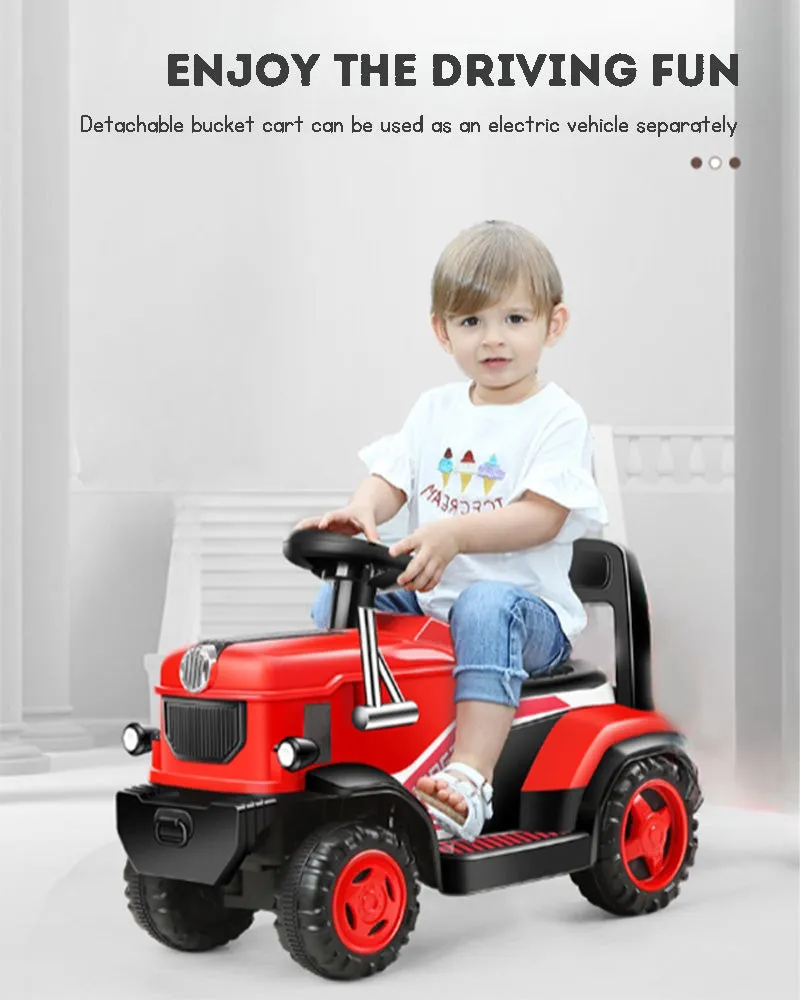 Kids Electric Car Tractor Ride On Car Toy Car With A Bucket Rideable Car