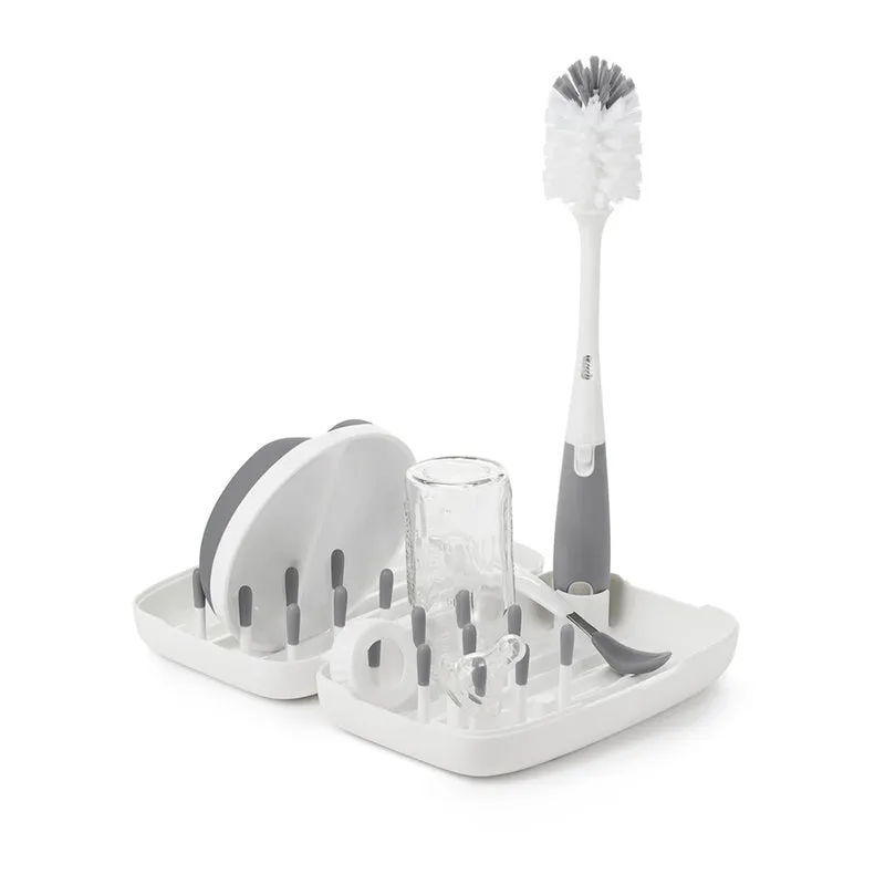 OXO Tot Drying Rack & Bottle Brush - Grey