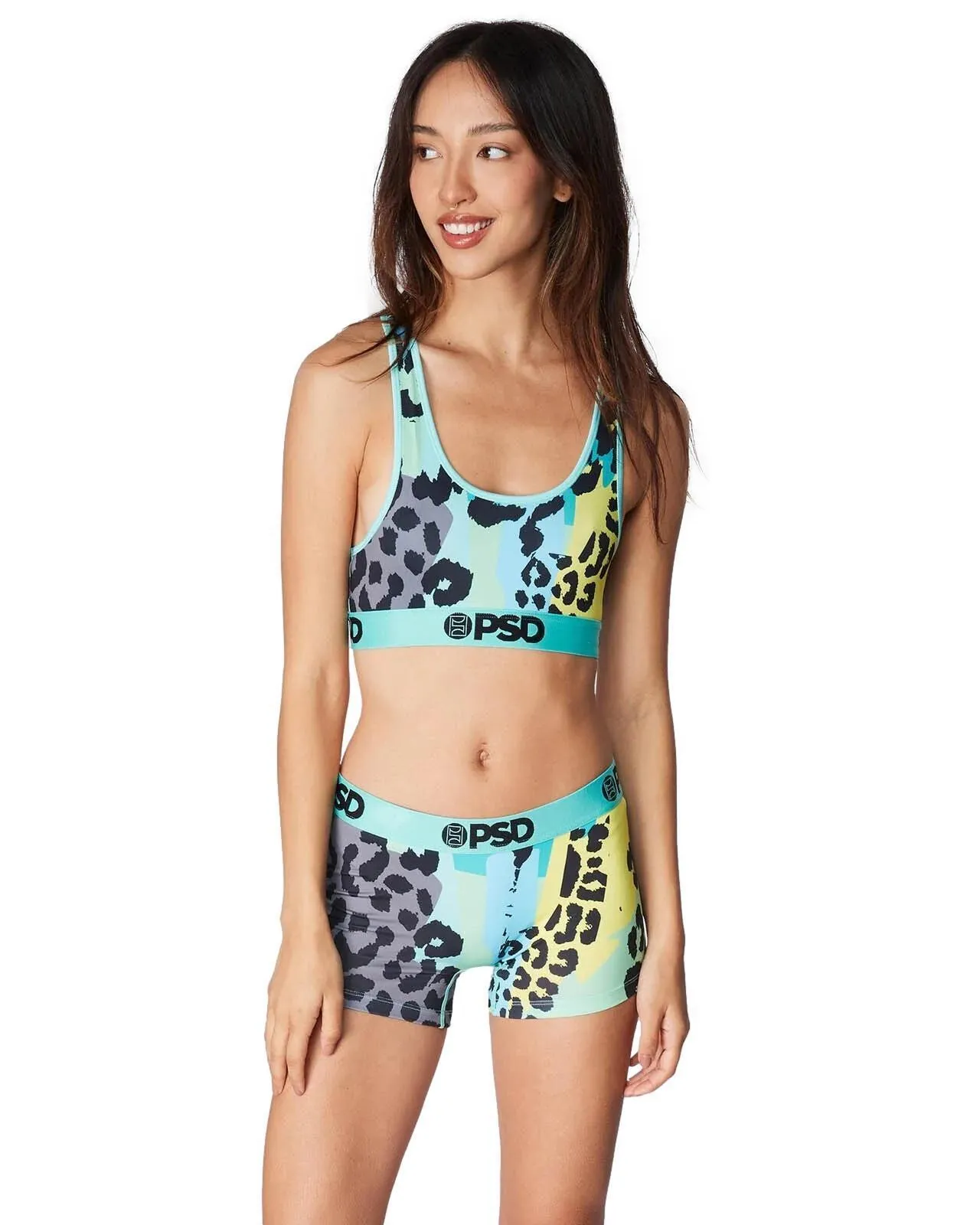 PSD Women's Scattered Cheetah Chill Sports Bra