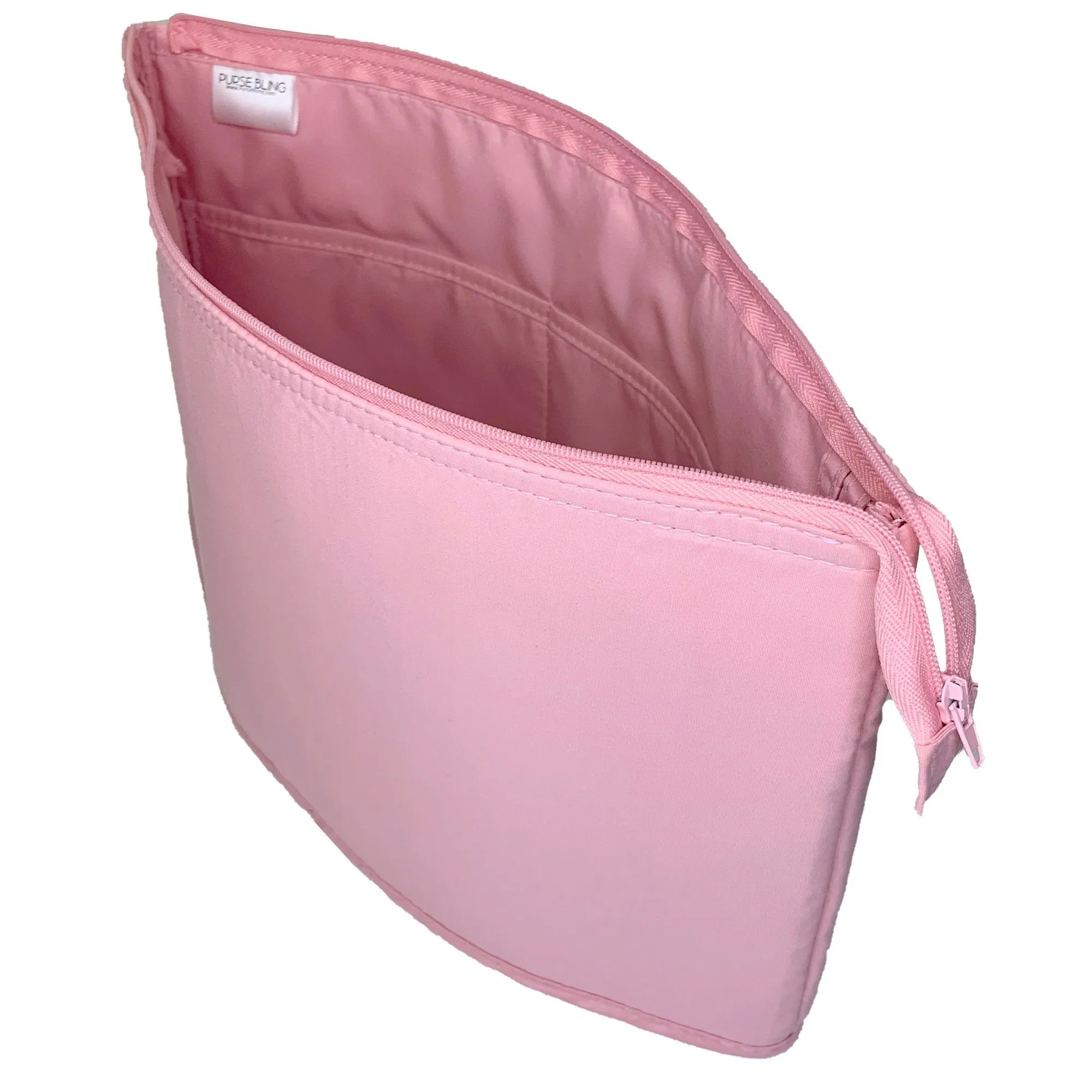 Purse Bling Slim Purse Organizer Insert with Zipper - Extra Jumbo