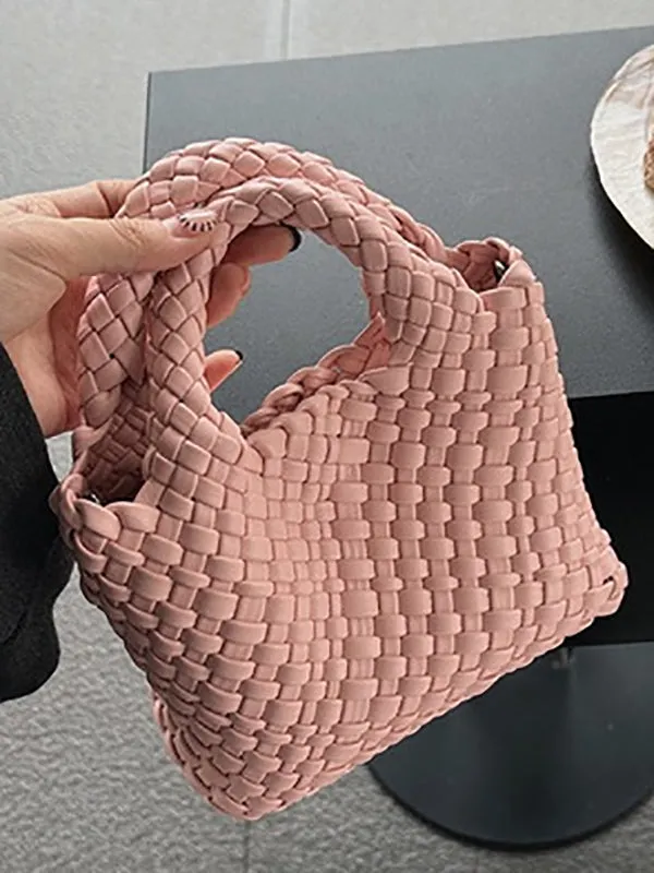 Solid Color Woven Bags Crossbody Bags Handbags