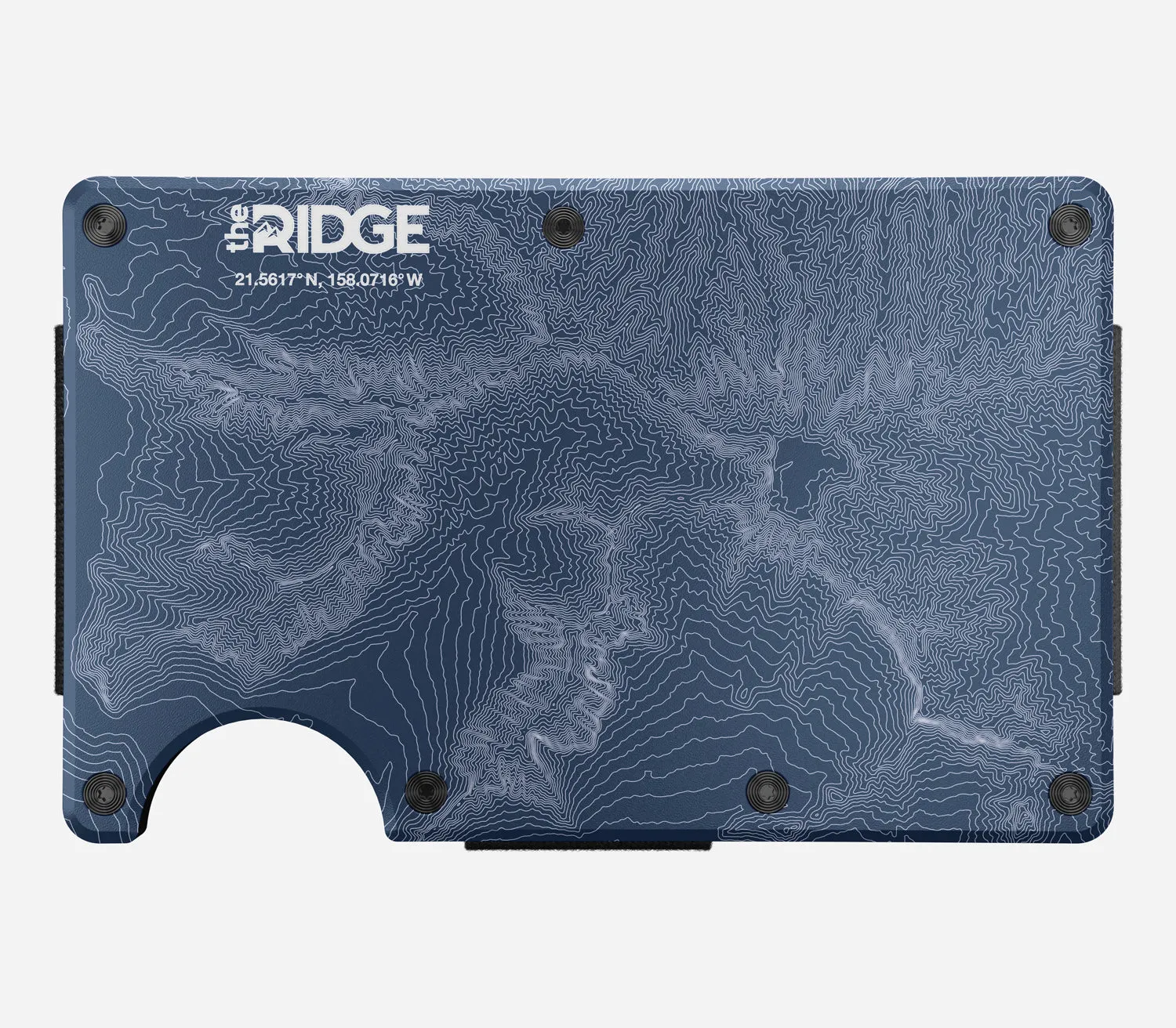 The Ridge Wallet - Aluminum With Money Clip   Cash Strap - North Shore